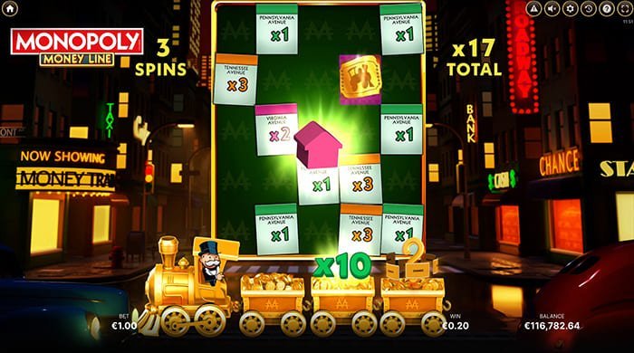 Monopoly Money Line video slot free spins feature