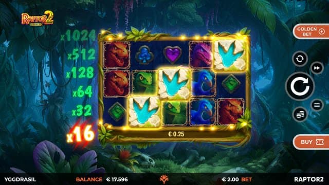 Raptor 2 video slot free spins round