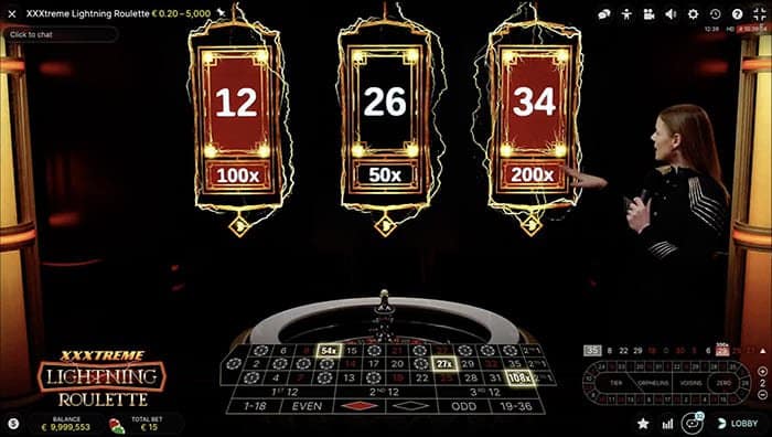 XXXtreme Lightning Roulette live casino game playthrough