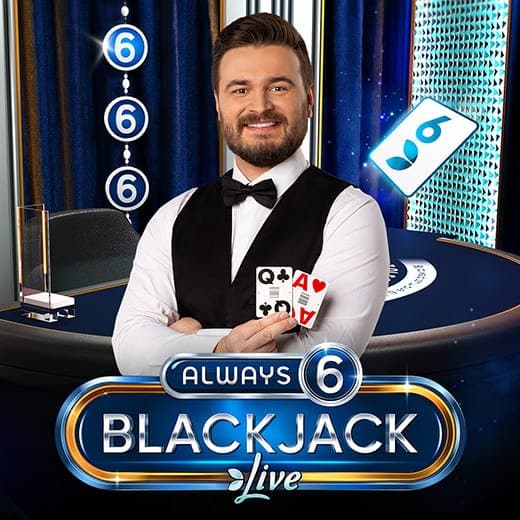 Always 6 Blackjack live casino game logo
