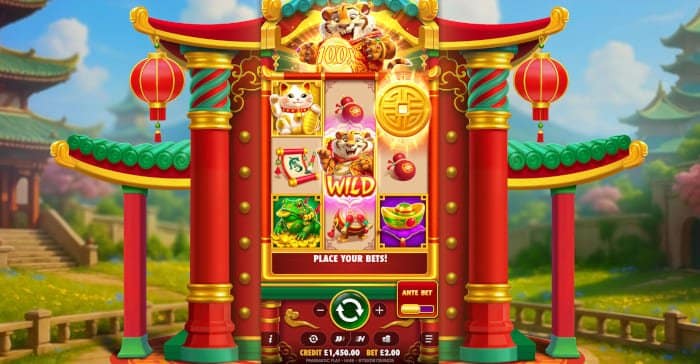 Lucky Tiger Gold video slot base gameplay