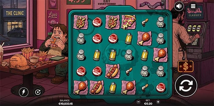 Suck video slot base game