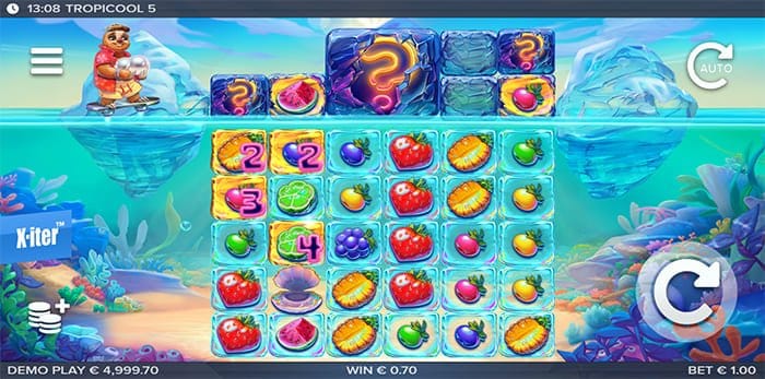 Tropicool 5 video slot base gameplay