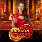 Dragon Dragon Live casino game logo with dealer
