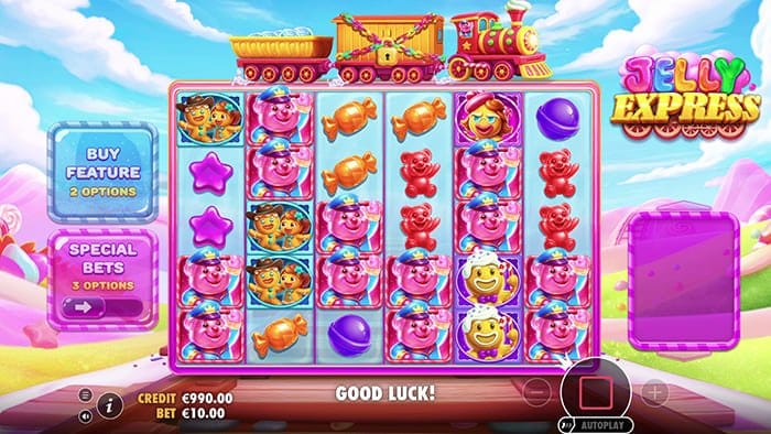 Jelly Express video slot main game playthrough