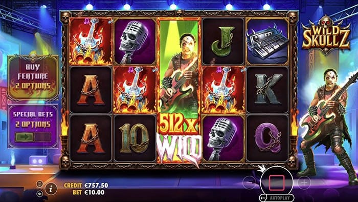 Wild Skullz video slot gameplay