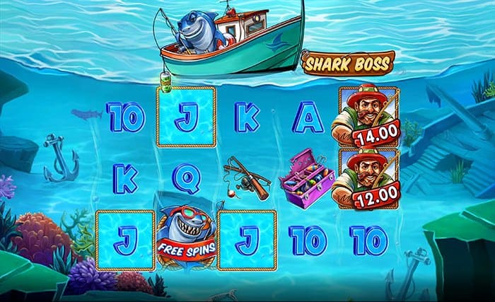 Shark Boss video slot base game