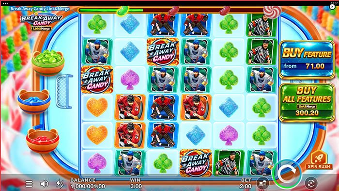 Break Away Candy Link & Merge video slot base gameplay