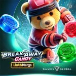 Break Away Candy Link and Merge video slot logo and character