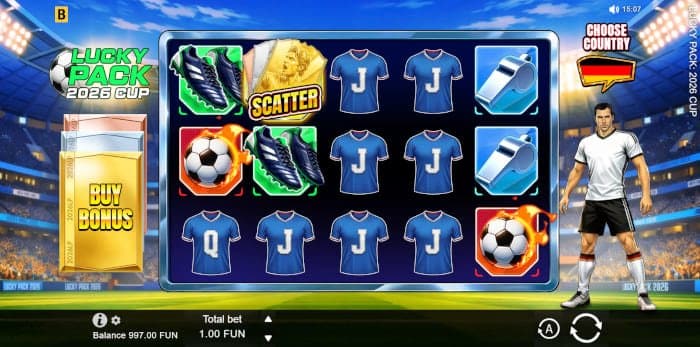 Lucky Pack 2026 Cup video slot main gameplay