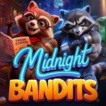 Midnight Bandits video slot logo and characters