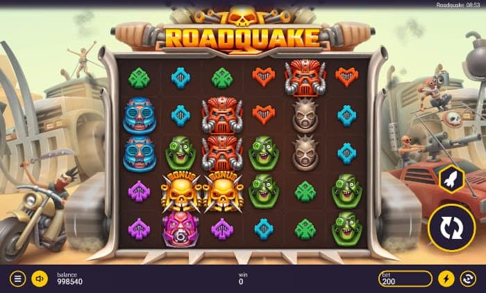Roadquake video slot base game