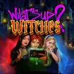 What’s Up Witches video slot logo and characters