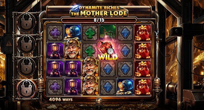 Dynamite Riches The Mother Lode video slot gameplay