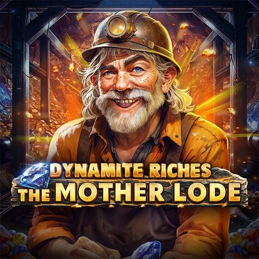 Dynamite Riches The Mother Lode video slot logo with character