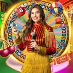 Crazy Time game show host and wheel