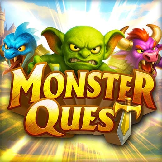 Monster Quest video slot logo and characters