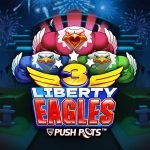 3 Liberty Eagles video slot logo and characters