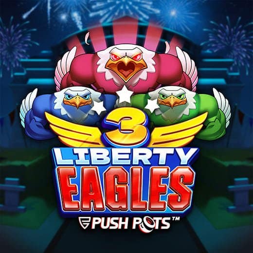 Logo et personnages de la machine à sous vidéo 3 Liberty Eagles