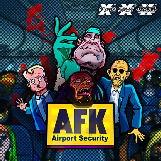 AFK Airport Security video slot logo and characters