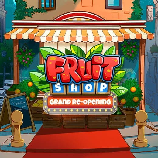 Fruit Shop Grand Re-Opening video slot logo