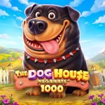 The Dog House Megaways 1000 video slot logo and main character