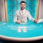 Privé Lounge Blackjack Dealer and Table
