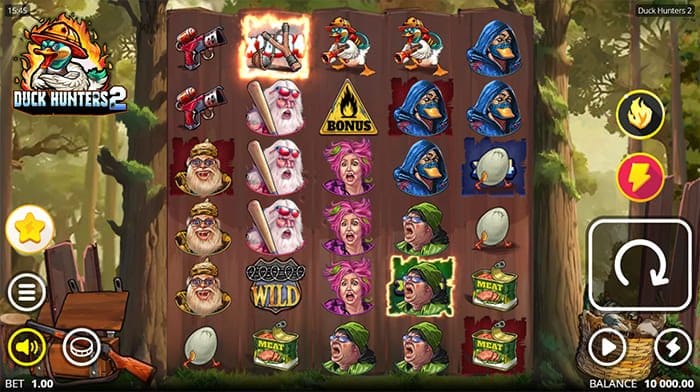 Duck Hunters 2 video slot base gameplay