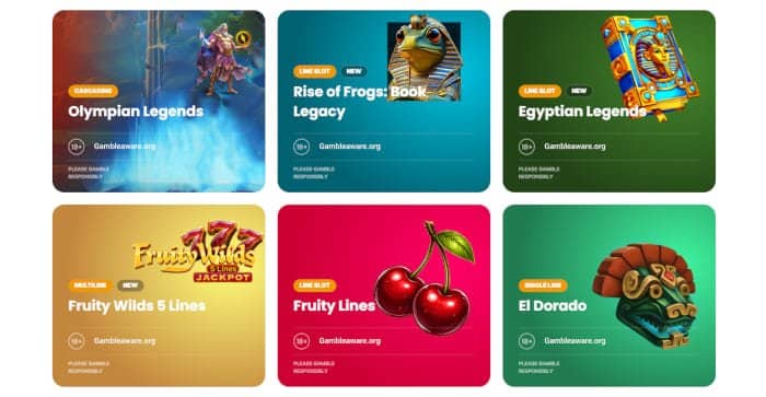 Selection of Slot titles from Galaxsys