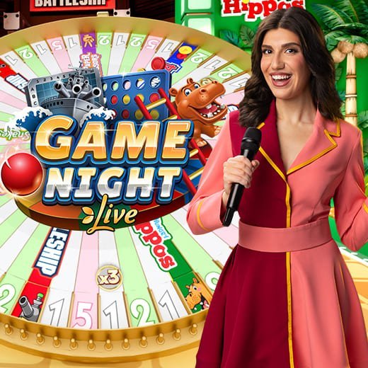 Game Night Live-logo en presentator