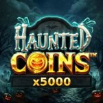 Haunted Coins x5000 video slot logo