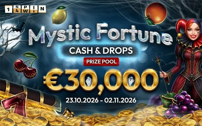 Mystic Fortune Cash & Drops promotion banner